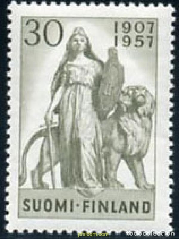 Sellos: 102699 MNH FINLANDIA 1957 50 ANIVERSARIO DEL PARLAMENTO FINLANDES