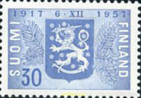 Sellos: 102703 MNH FINLANDIA 1957 40 ANIVERSARIO DE LA INDEPENDENCIA