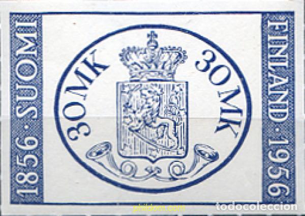 Sellos: 102670 MNH FINLANDIA 1956 EXPOSICION FILATELICA Y CENTENARIO DEL PRIMER SELLO