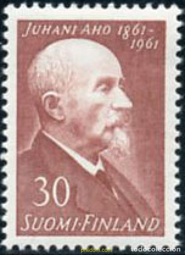 Sellos: 102745 MNH FINLANDIA 1961 CENTENARIO DEL NACIMIENTO DE JUHANI AHO