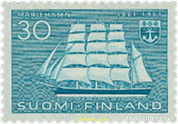 Sellos: 102740 MNH FINLANDIA 1961 CENTENARIO DE LA CIUDAD DE MARIEHAMN