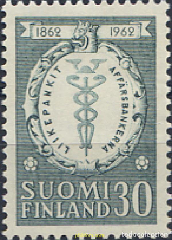 Sellos: 102759 MNH FINLANDIA 1962 50 ANIVERSARIO DEL PRIMER BANCO COMERCIAL