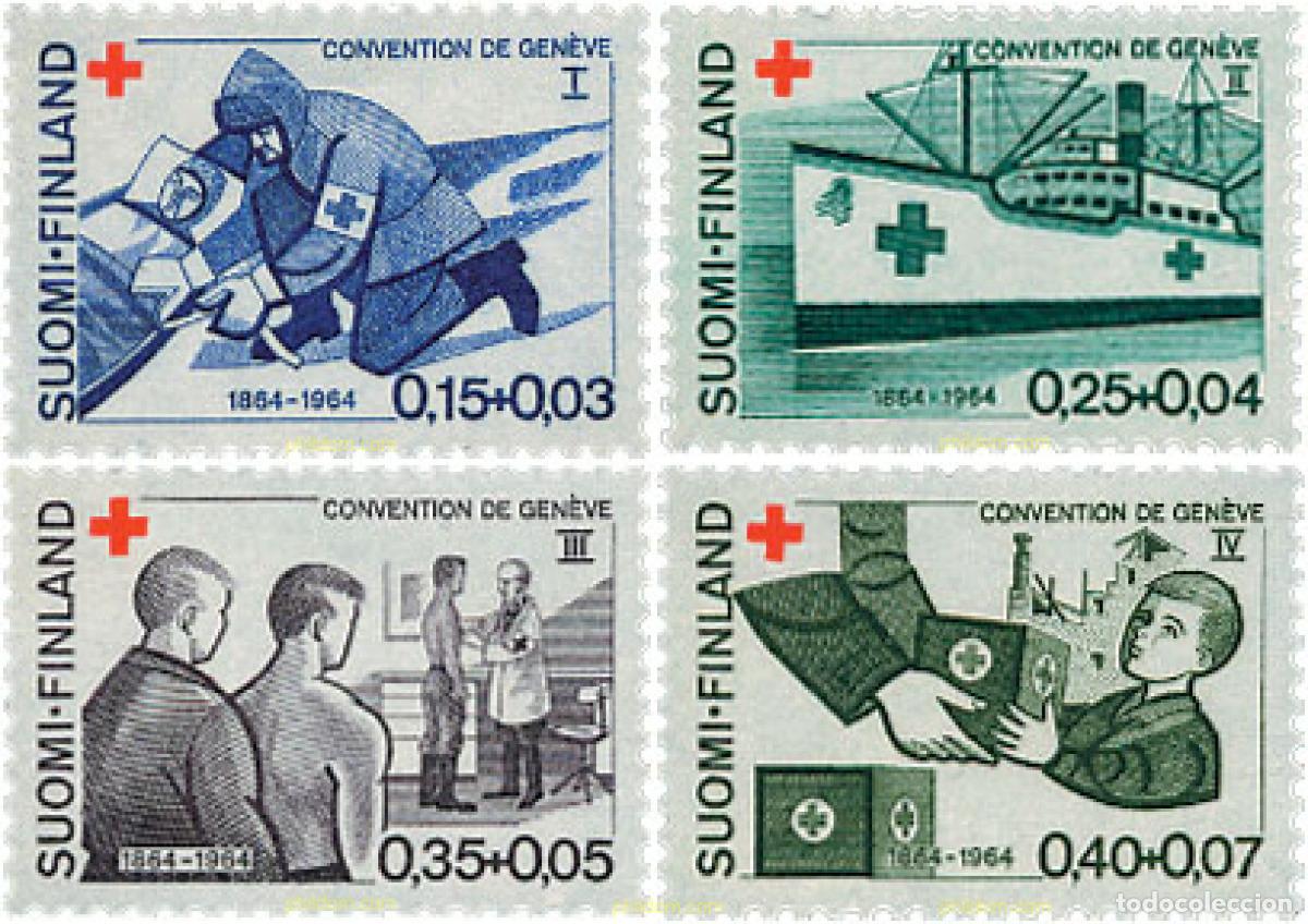 Briefmarken: 102802 MNH FINLANDIA 1964 A BENEFICIO DE LA CRUZ ROJA. CENTENARIO DE LA CONVENCION DE GINEBRA