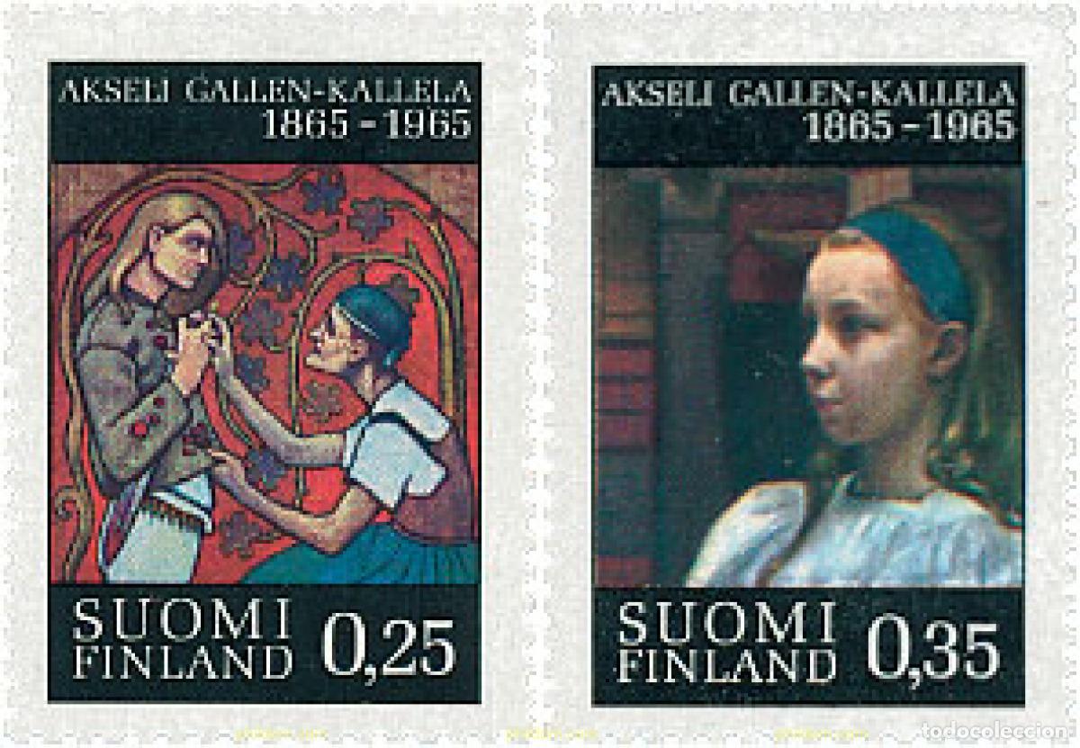 Briefmarken: 102816 MNH FINLANDIA 1965 CENTENARIO DEL NACIMIENTO DE AKSELI GALLEN-KALLELA