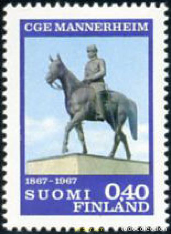 Briefmarken: 102853 MNH FINLANDIA 1967 CENTENARIO DEL NACIMIENTO DEL MARISCAL MANNERHEIM