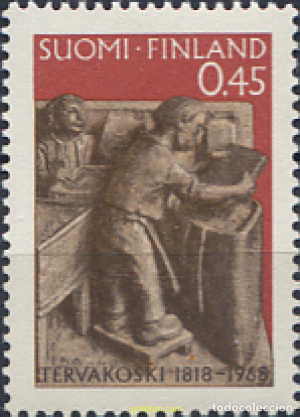 Selos: 102858 MNH FINLANDIA 1968 150 ANIVERSARIO DE LA FABRICA DE PAPEL DE TERVAKOSKI