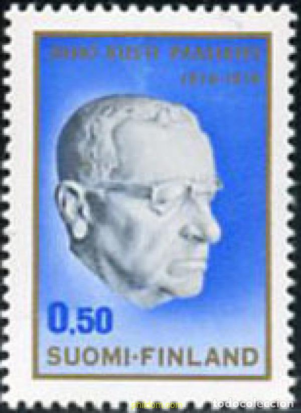 Sellos: 102889 MNH FINLANDIA 1970 CENTENARIO DEL NACIMIENTO DE JUHO KUSTI PAASIKIVI