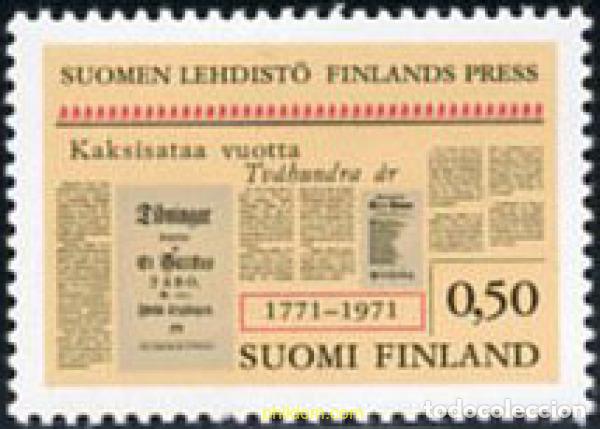 Sellos: 102893 MNH FINLANDIA 1971 BICENTENARIO DE LA PRENSA FINLANDESA