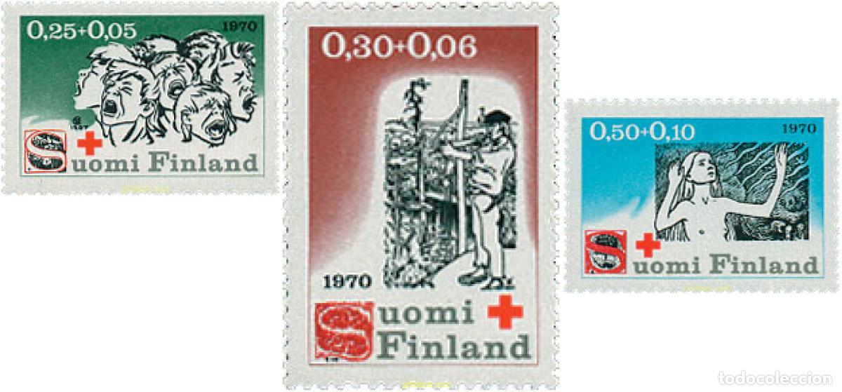 Sellos: 102881 MNH FINLANDIA 1970 A BENEFICIO DE LA CRUZ ROJA. PERSONAJES DE LA NOVELA DE ALEKSIS KIVI &rdquo;SIE