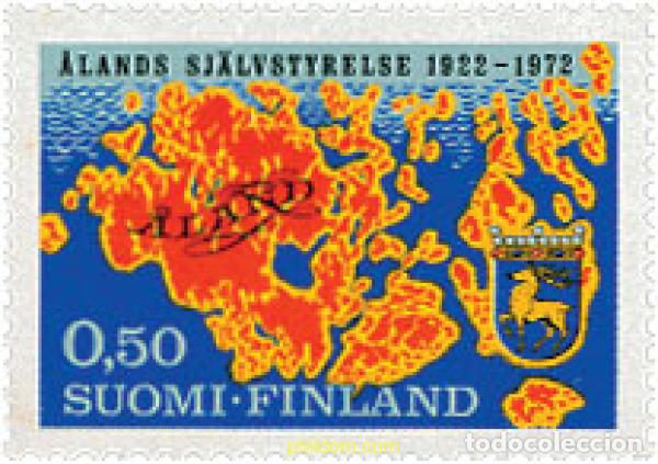 Sellos: 102916 MNH FINLANDIA 1972 50 ANIVERSARIO DE LA PRIMERA REUNION DEL CONSEJO GENERAL DE ALAND