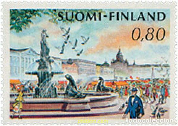 Sellos: 102922 MNH FINLANDIA 1973 PLAZA DEL MERCADO DE HELSINKI