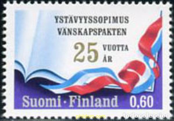 Sellos: 102929 MNH FINLANDIA 1973 25 ANIVERSARIO DEL TRATADO DE AMISTAD FINLANDIA-URSS