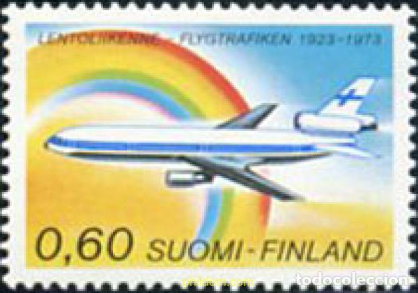 Sellos: 102947 MNH FINLANDIA 1973 50 ANIVERSARIO DE LA AVIACION FINLANDESA