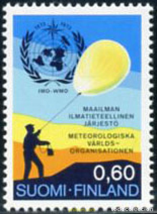 Sellos: 102942 MNH FINLANDIA 1973 CENTENARIO DE LA ORGANIZACION METEREOLOGICA INTERNACIONAL