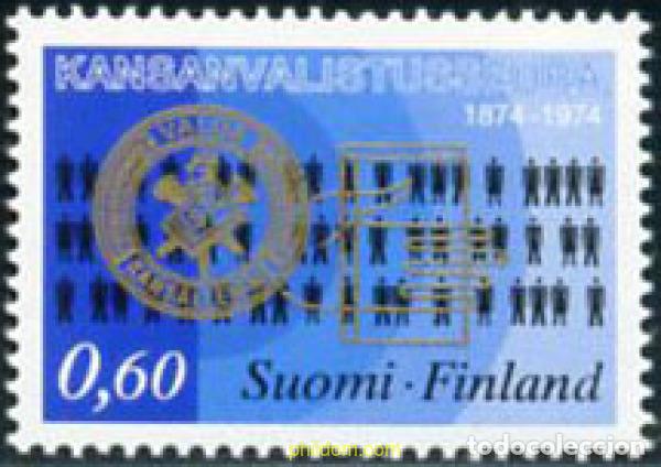 Sellos: 102957 MNH FINLANDIA 1974 CENTENARIO DE LA SOCIEDAD PARA LA EDUCACION POPULAR
