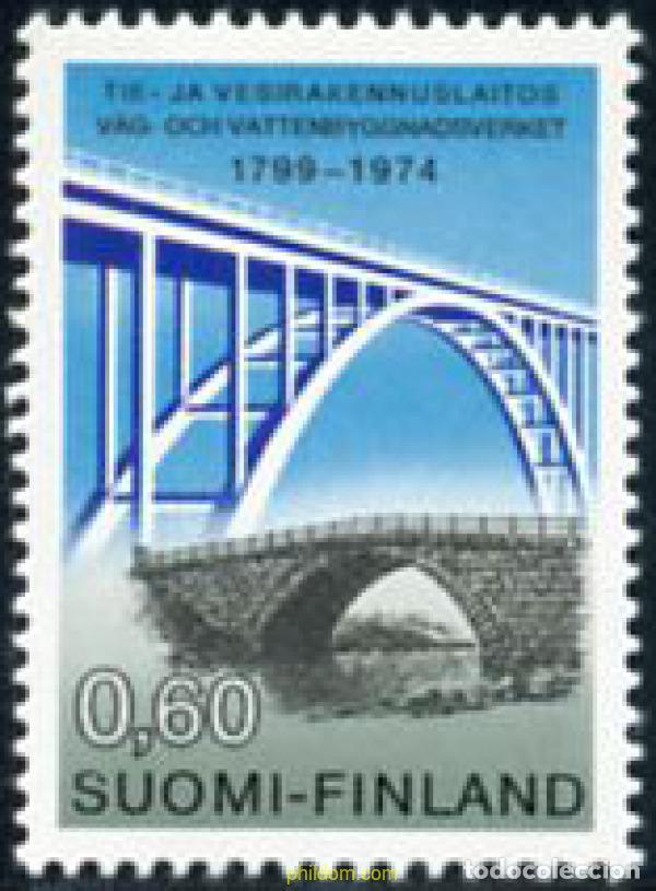 Sellos: 102964 MNH FINLANDIA 1974 175 ANIVERSARIO DE LA ADMINISTRACION DE PUENTES Y CARRETERAS