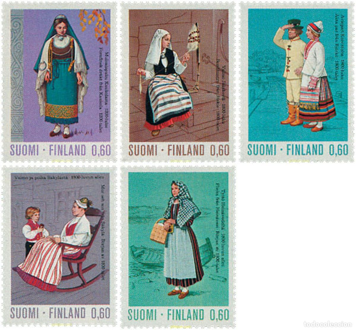 Sellos: 102946 MNH FINLANDIA 1973 TRAJES NACIONALES