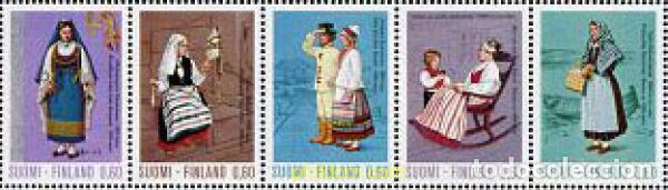 Sellos: 125523 MNH FINLANDIA 1973 TRAJES NACIONALES