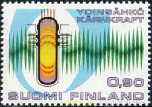Sellos: 103022 MNH FINLANDIA 1977 EXPLOTACION DE LA ENERGIA NUCLEAR
