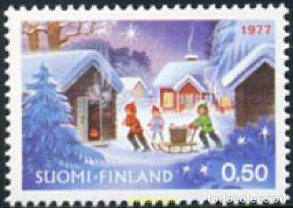 Sellos: 103027 MNH FINLANDIA 1977 NAVIDAD