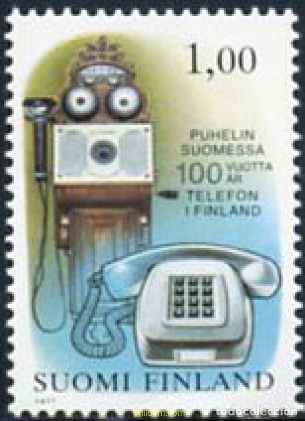 Sellos: 103029 MNH FINLANDIA 1977 CENTENARIO DE LA PRIMERA COMUNICACION TELEFONICA EN FINLANDIA