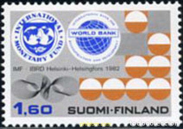 Sellos: 103103 MNH FINLANDIA 1982 REUNION DE LOS COMITES DEL FONDO MONETARIO INTERNACIONAL Y DEL BANCO MUND