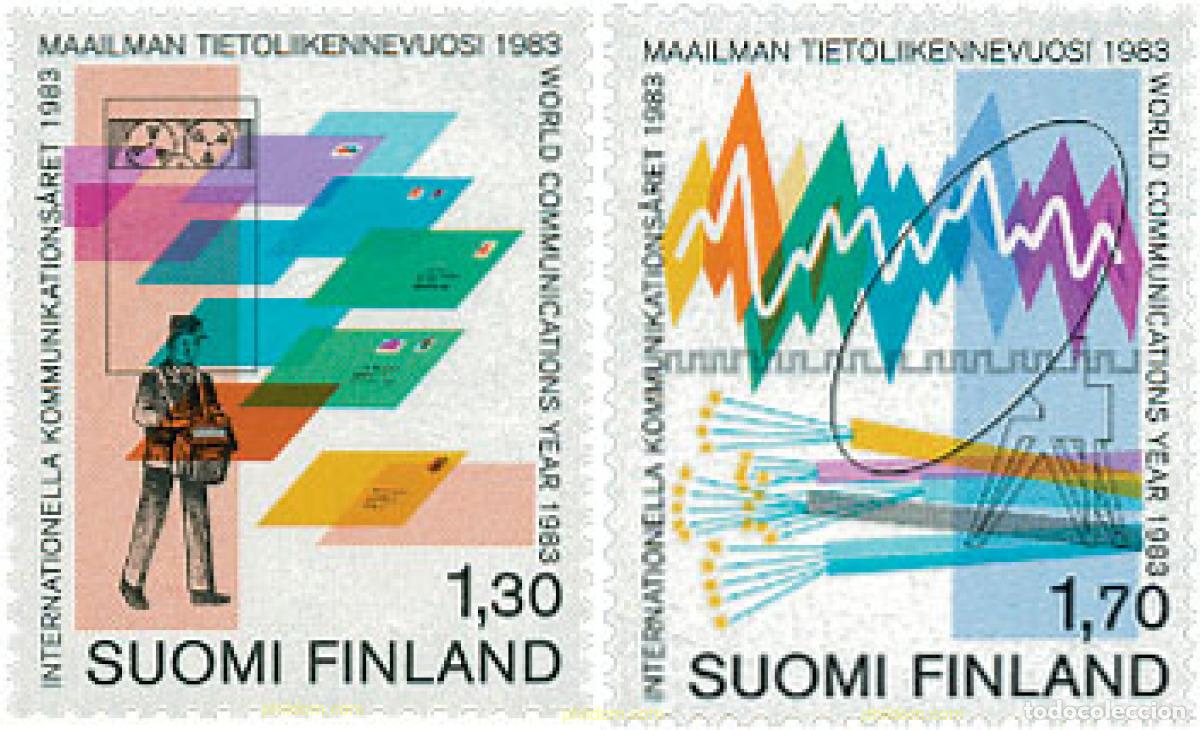 Sellos: 103125 MNH FINLANDIA 1983 A&Ntilde;O MUNDIAL DE LAS COMUNICACIONES