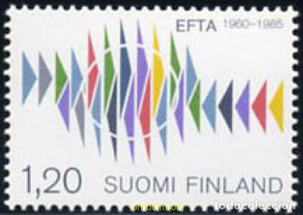 Timbres: 103150 MNH FINLANDIA 1985 25 ANIVERSARIO DE LA ASOCIACION EUROPEA DEL LIBRE COMERCIO