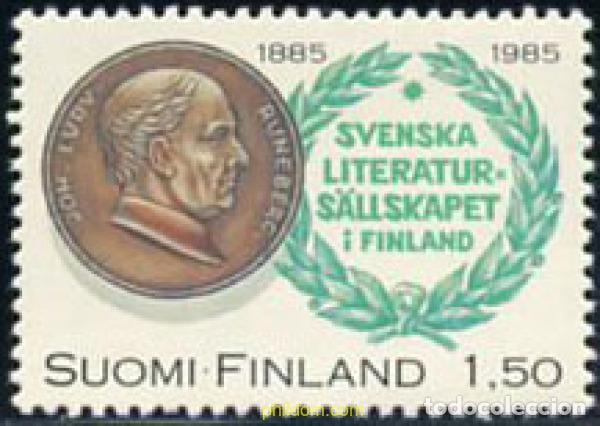 Stamps: 103155 MNH FINLANDIA 1985 CENTENARIO DE LA SOCIEDAD DE LITERATURA SUECA EN FINLANDIA