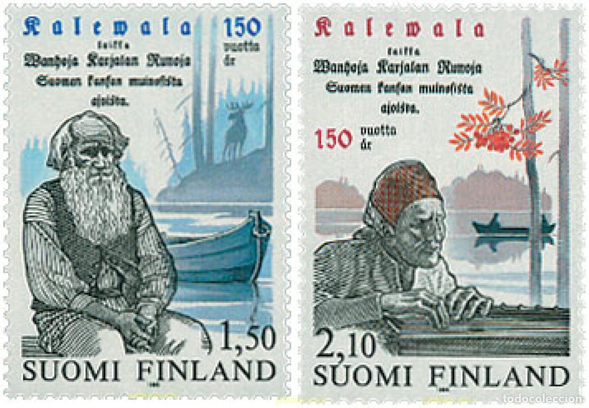 Stamps: 103158 MNH FINLANDIA 1985 150 ANIVERSARIO DE LA PRIMERA EDICION DE LA EPOPEYA &rdquo;KALEVALA&rdquo;