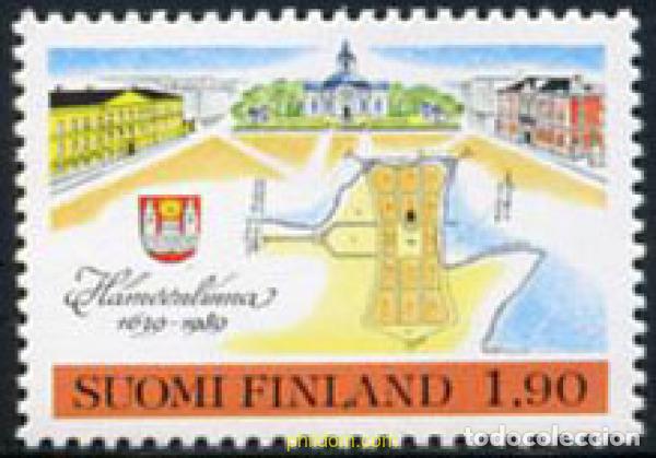 Sellos: 103195 MNH FINLANDIA 1989 350 ANIVERSARIO DE LA CIUDAD DE HAMMEENLINNA