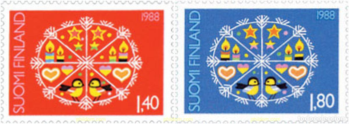 Sellos: 103208 MNH FINLANDIA 1988 NAVIDAD