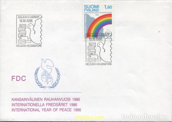 Sellos: 609221 MNH FINLANDIA 1986 A&Ntilde;O INTERNACIONAL DE LA PAZ