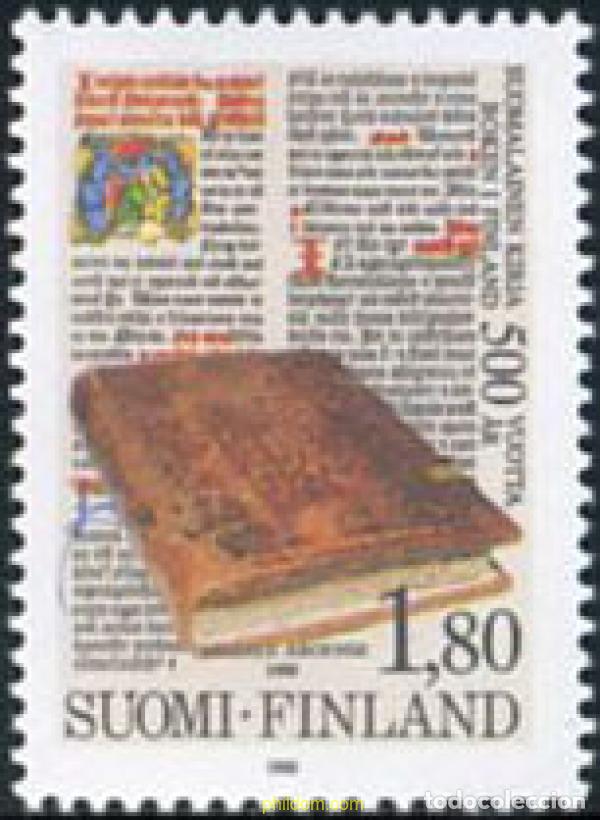 Sellos: 103207 MNH FINLANDIA 1988 500 ANIVERSARIO DE LA PRIMERA IMPRESION DE UN LIBRO EN FINLANDIA