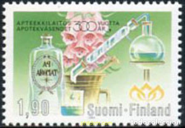 Sellos: 103226 MNH FINLANDIA 1989 300 ANIVERSARIO DE LAS FARMACIAS EN FINLANDIA