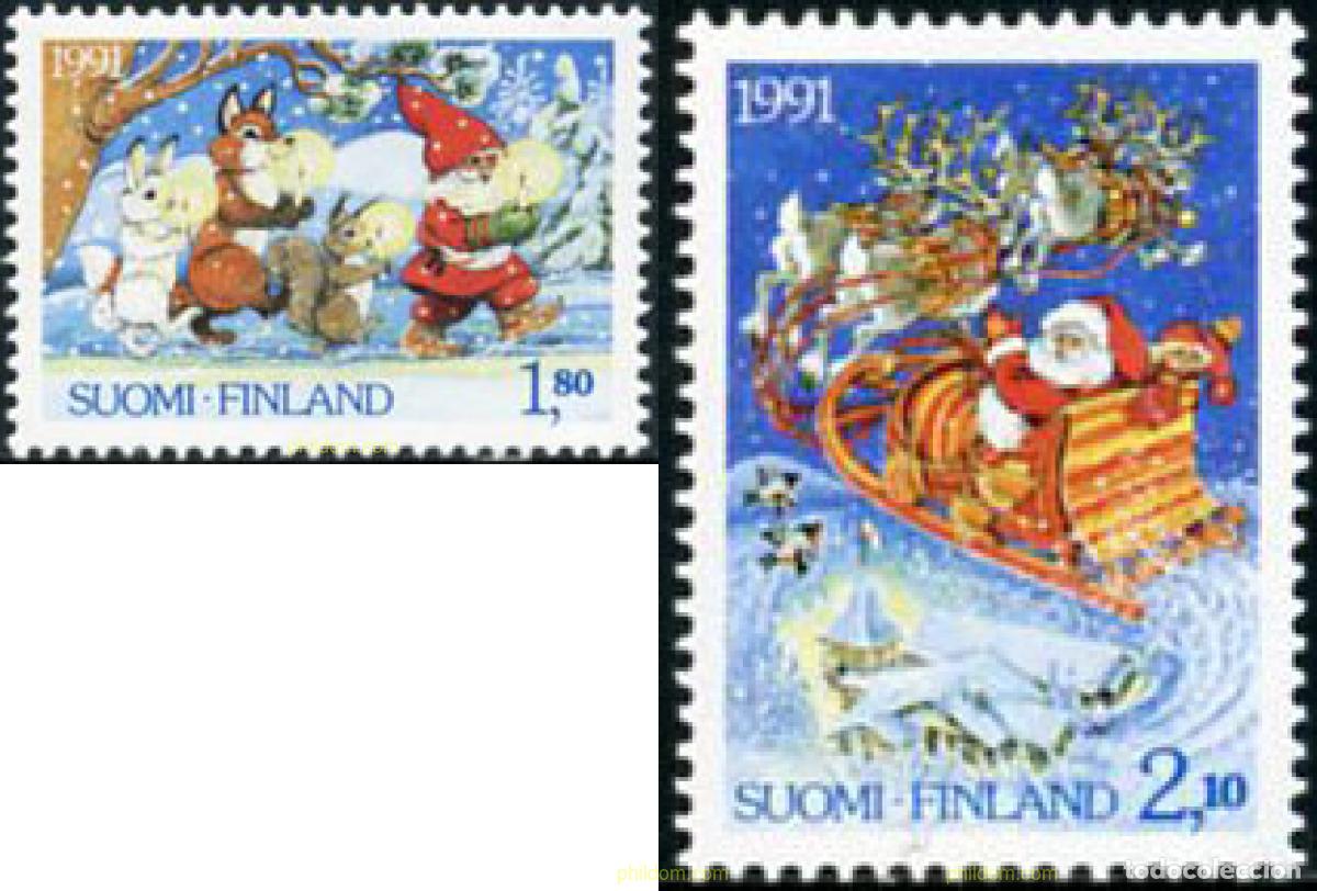 Sellos: 103265 MNH FINLANDIA 1991 NAVIDAD