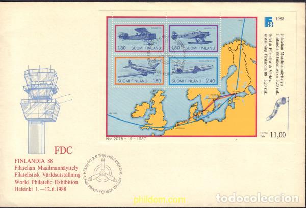 Sellos: 105887 MNH FINLANDIA 1988 FINLANDIA 88. EXPOSICION FILATELICA INTERNACIONAL