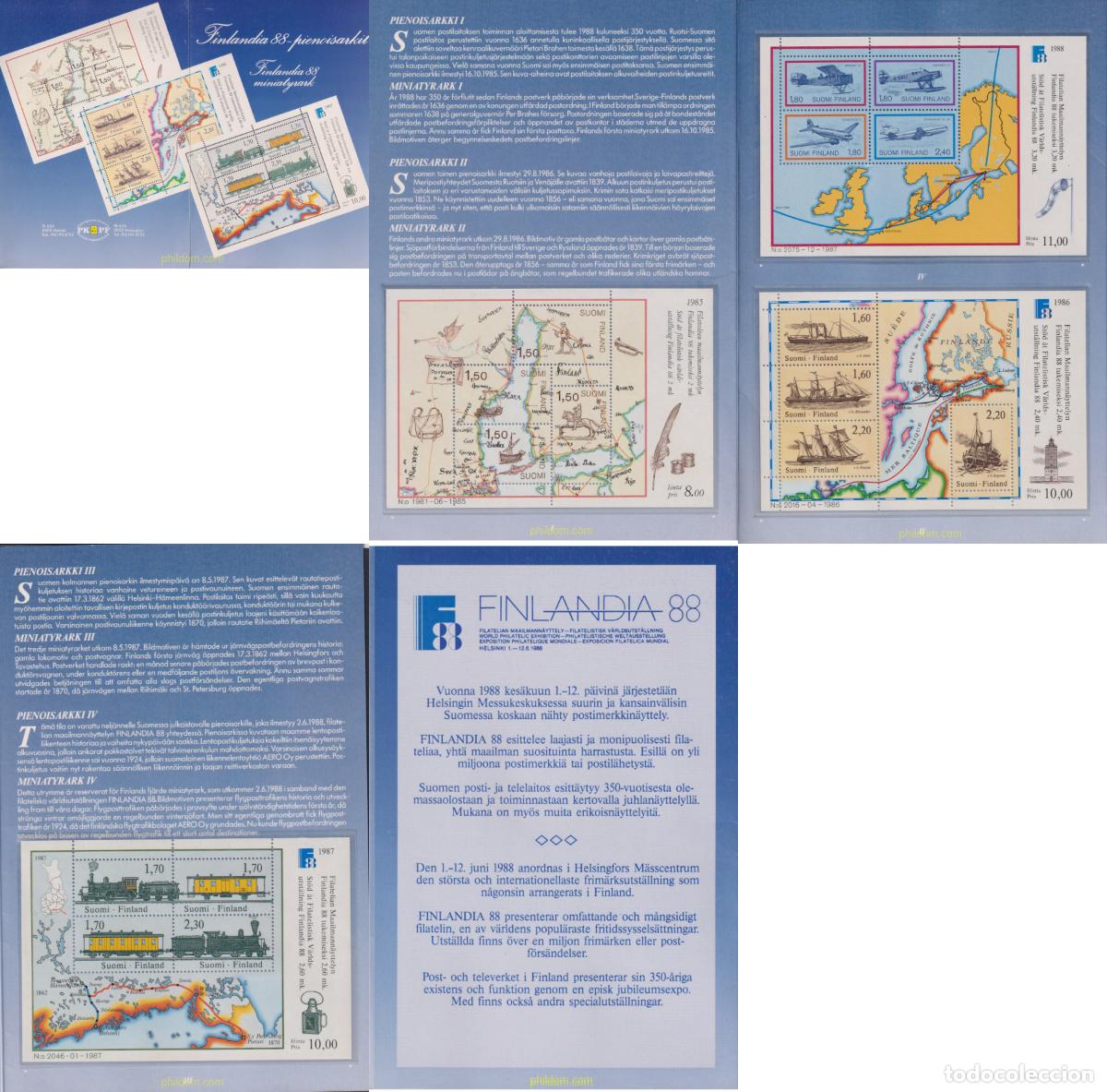 Sellos: 619065 MNH FINLANDIA 1988 FINLANDIA 88. EXPOSICION FILATELICA INTERNACIONAL