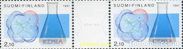 Sellos: 109754 MNH FINLANDIA 1991 CENTENARIO DE LA CORPORACION DE QUIMICOS Y DE LA SOCIEDAD QUIMICA FINLAND