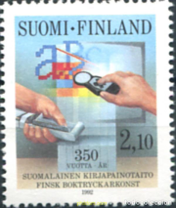 Sellos: 103297 MNH FINLANDIA 1992 350 ANIVERSARIO DE LA IMPRENTA EN FINLANDIA