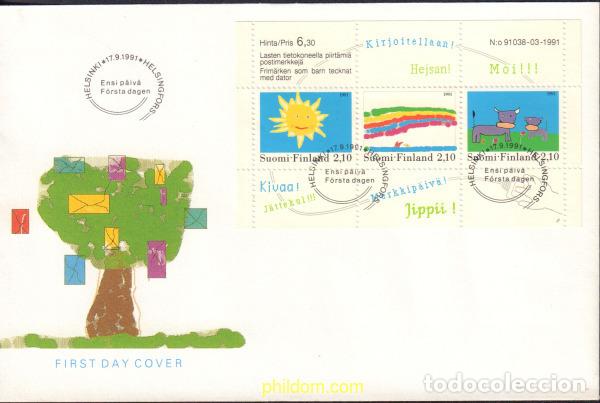 Sellos: 435023 MNH FINLANDIA 1991 CONCURSO DE DIBUJO INFANTIL
