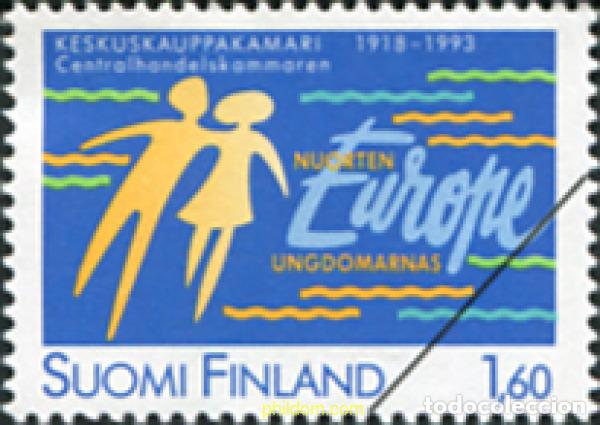 Sellos: 682043 MNH FINLANDIA 1993 75 ANIVERSARIO DE LA CAMARA DE COMERCIO CENTRAL