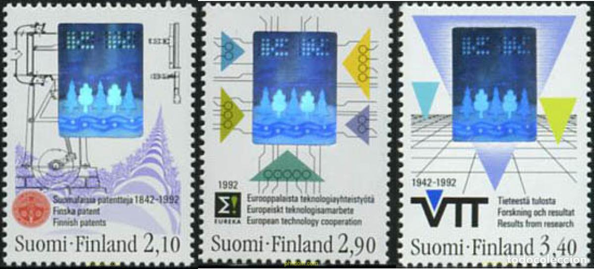Sellos: 103282 MNH FINLANDIA 1992 TECNOLOGIA