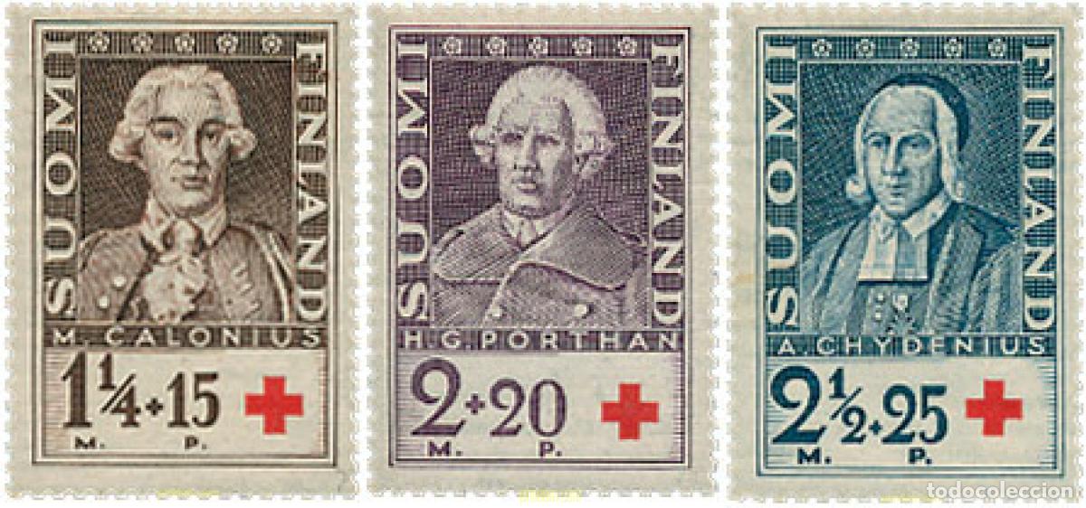 Sellos: 103427 MNH FINLANDIA 1935 A BENEFICIO DE LA CRUZ ROJA. ERUDITOS