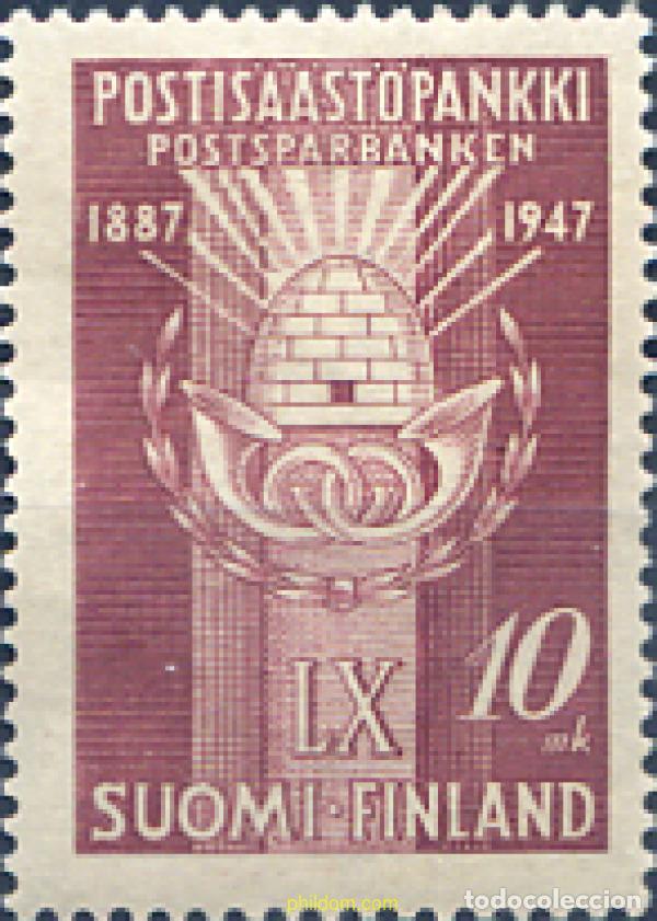 Sellos: 103511 MNH FINLANDIA 1947 60 ANIVERSARIO DE LA CAJA DE AHORROS POSTAL