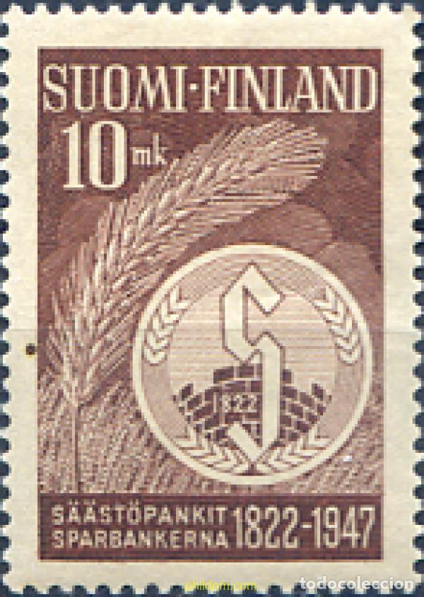Sellos: 103517 MNH FINLANDIA 1947 125 ANIVERSARIO DE LA CAJA DE AHORROS
