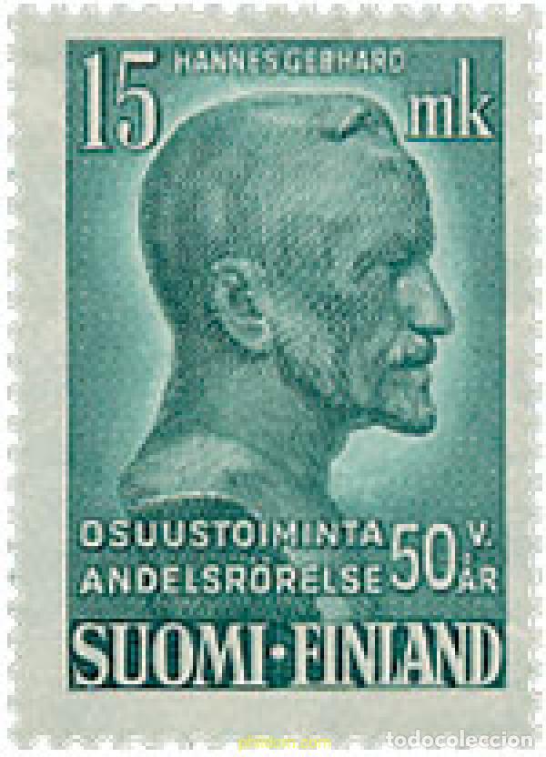 Sellos: 103536 MNH FINLANDIA 1949 50 ANIVERSARIO DE LAS COOPERATIVAS FINLANDESAS