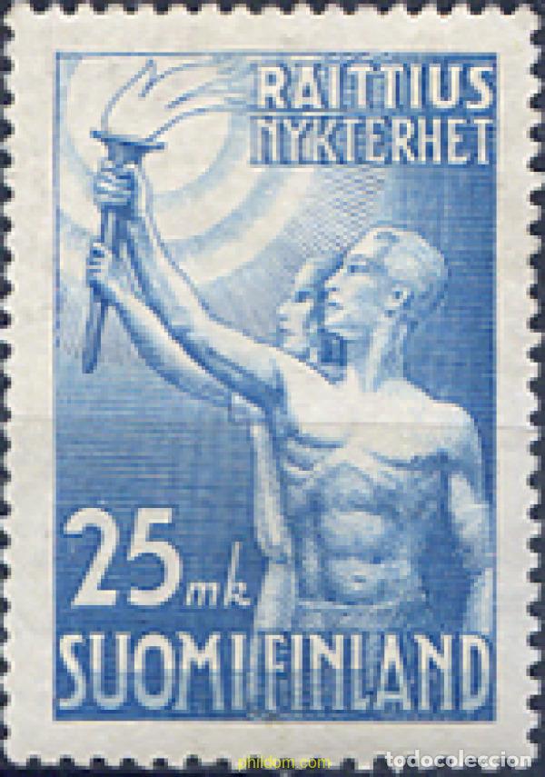 Sellos: 103547 MNH FINLANDIA 1953 CENTENARIO DEL MOVIMIENTO PARA LA TEMPLANZA EN FINLANDIA