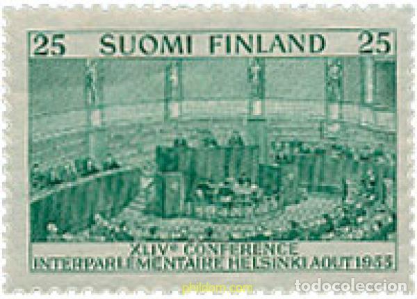 Sellos: 103552 MNH FINLANDIA 1955 44 CONFERENCIA INTERPARLAMENTARIA