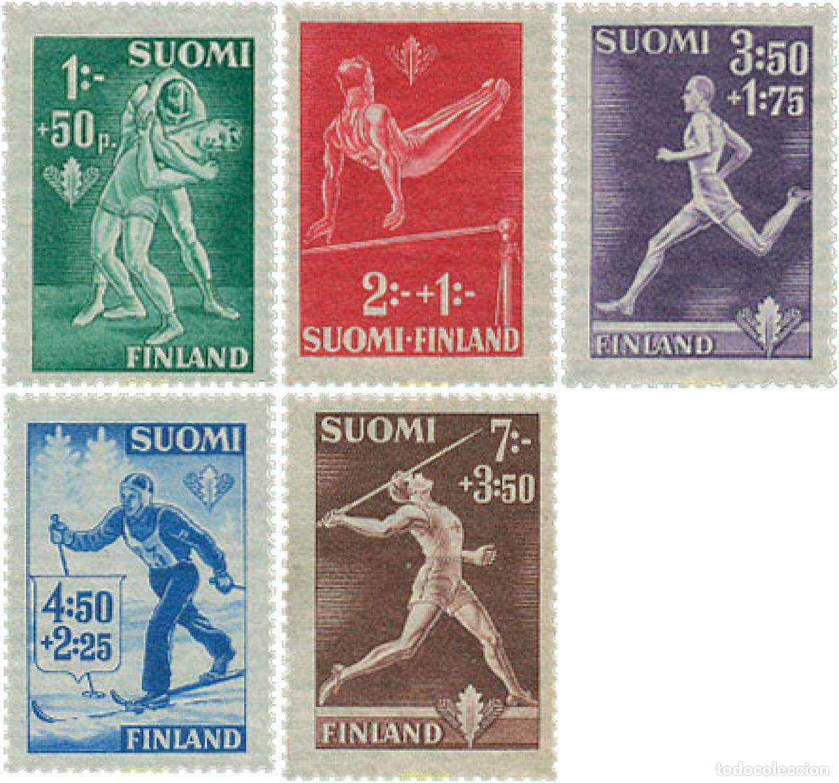 Sellos: 636029 HINGED FINLANDIA 1945 DEPORTE